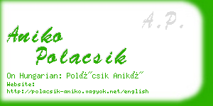 aniko polacsik business card